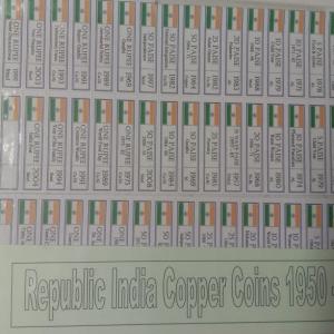 India Copper Coins 1950 2025 (Stickers)