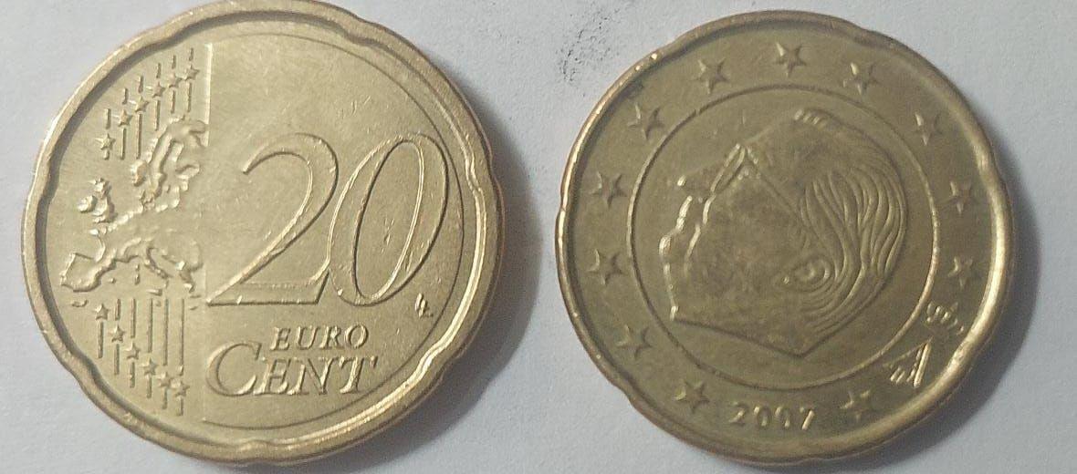 20 Euro Cent Coin 2007 Used