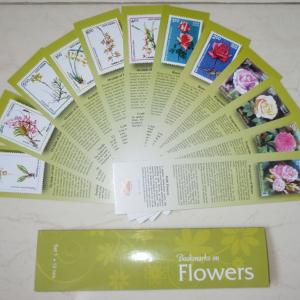 Bookmarks Depicting Stamps Flowers Theme-Set 1. Collectible item