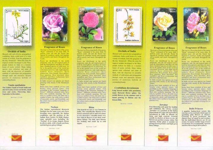 Bookmarks Depicting Stamps Flowers Theme-Set 1. Collectible item