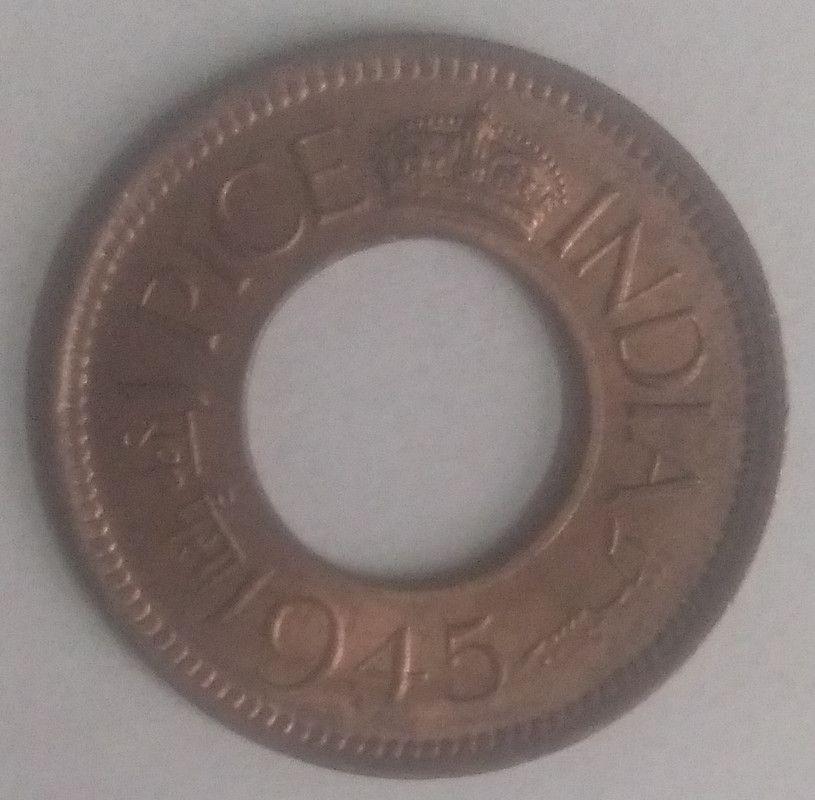 British India Coin George VI-1 Pice 1945 UNC Copper
