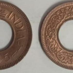 British India Coin George VI-1 Pice 1945 Used Copper