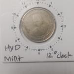 India - 5 Rupees-125th Anniversary Of Jawaharlal Nehru Hyderabad Mint 12.30 Rotation Error Coin Used