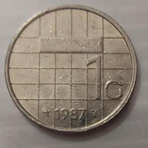 Netherlands-1Guilder1987 (Used) - Coin