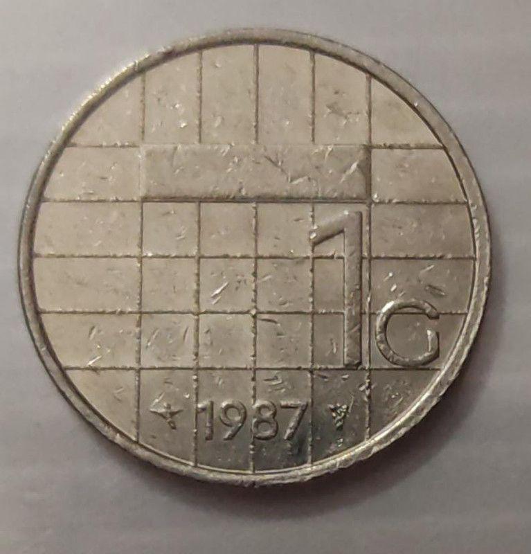Netherlands-1Guilder1987 (Used) - Coin