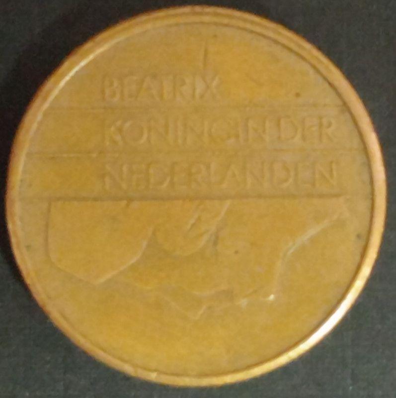 Netherlands-5 Golden 1988 (Used) - Coin