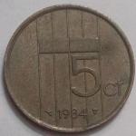 Netherlands-5 Cent 1984 (Used) - Coin