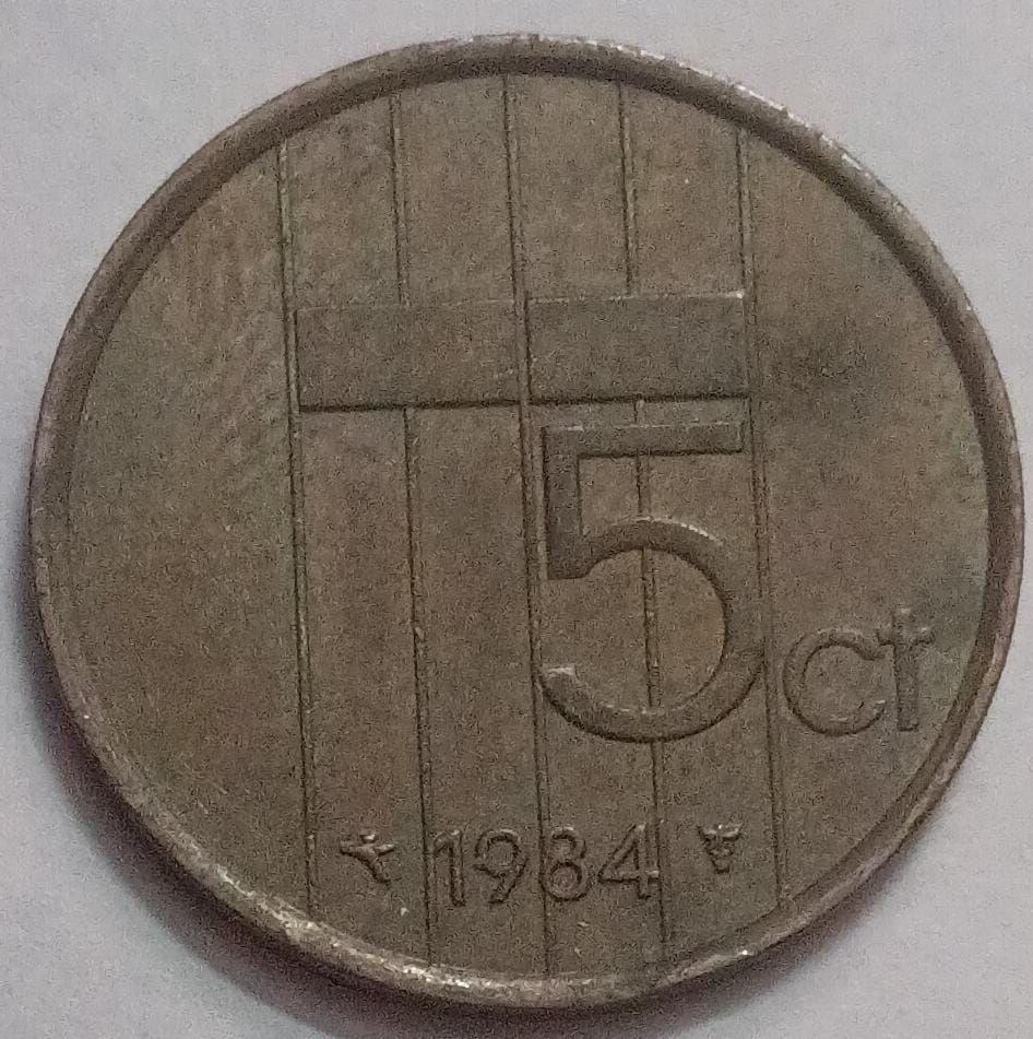 Netherlands-5 Cent 1984 (Used) - Coin