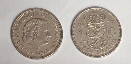 Netherlands-1 Guilden 1977 (Used) - Coin