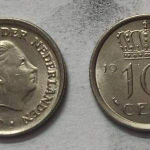 Netherlands-10 Cent 1966 (Used) - Coin