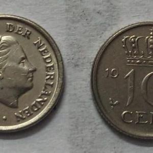 Netherlands-10 Cent 1969 (Used) - Coin