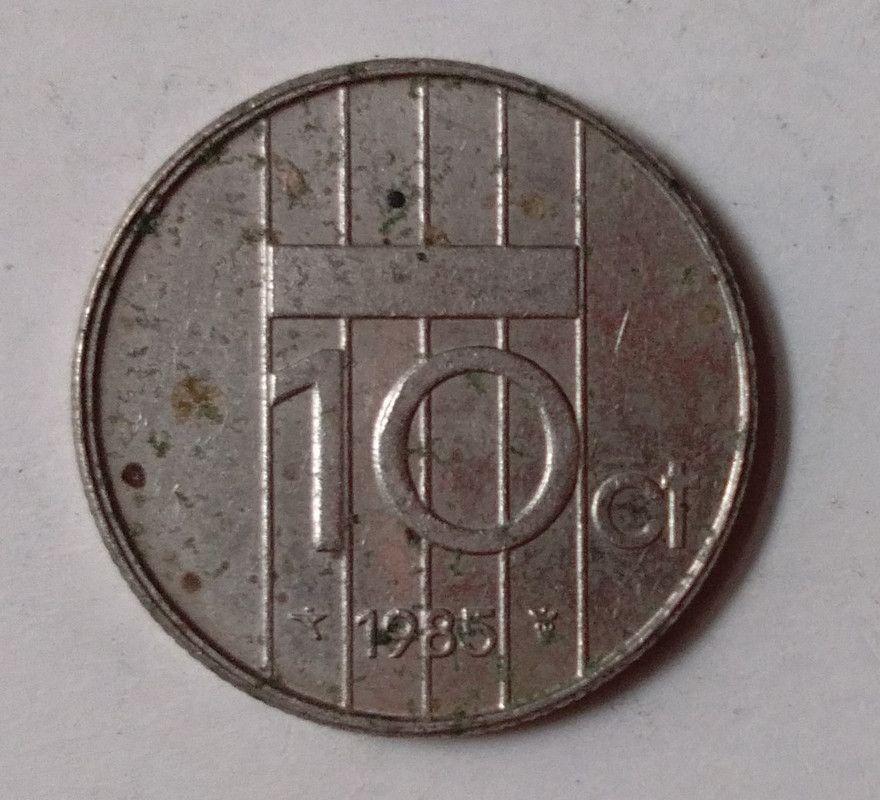 Netherlands-10 Cent 1985 (Used) - Coin