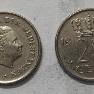 Netherlands-25 Cent 1969 (Used) - Coin