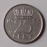 Netherlands-25 Cent 1973 (Used) - Coin