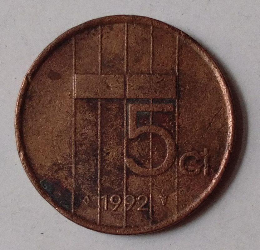 Netherlands-5 Cent 1992 (Used) - Coin
