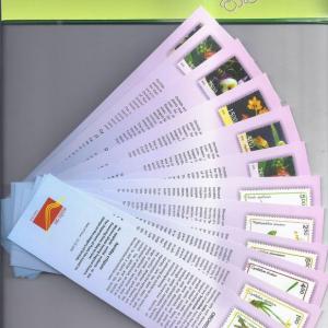 Bookmarks Depicting Stamps Orchids Theme. Collectible item