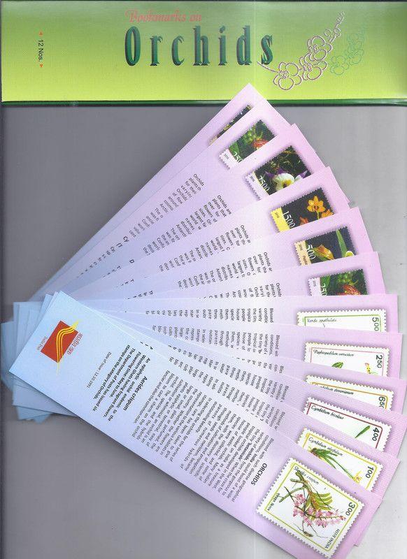 Bookmarks Depicting Stamps Orchids Theme. Collectible item