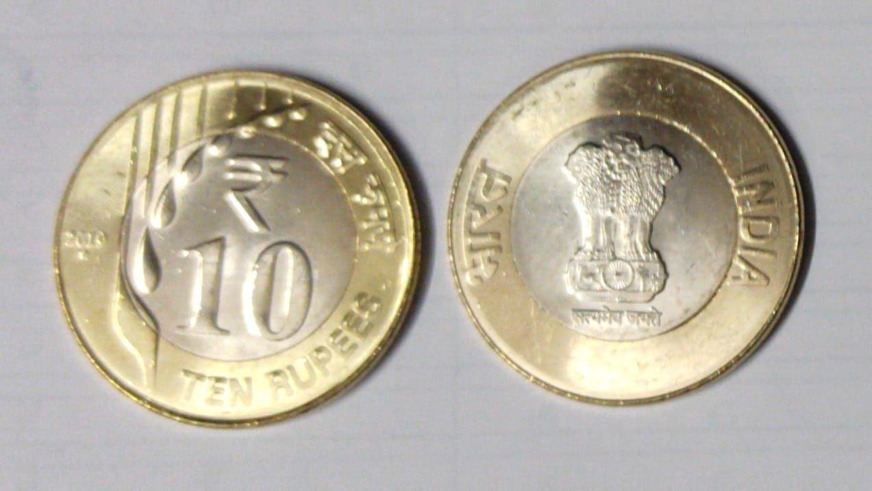 India - 2019 - 10 Rupees RAINDROPS_ UNC_1 No - Coin
