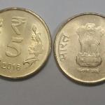 India - 2016 - 5 Rupees UNC 1 No - Coin