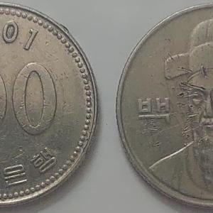 South Korea 100 Won Coin 2001 (Used)