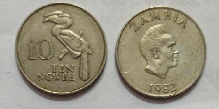 Zambia 10 NGWEE 1982 Coin (Used)