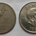 Zambia 20 NGWEE 1988 Coin(UNC)