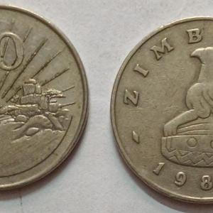Zimbabwe 50 CENT 1980 Coin(Used)
