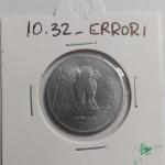 India - 2003 - 1 Rupee Bombay Mint DIE Crac - Error Coin