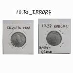 India - 2003 - 1 Rupee Calcutta Mint Ghost E - Error Coin