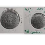 India - 2003 - 1 Rupee Calcutta Mint of f Ce - Error Coin