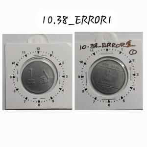 India - 2008 - 1 Rupee Calcutta Mint 1 Oclock Rotation Error Coin Used