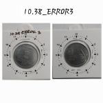 India - 2008 - 1 Rupee Hyderabad Mint 1 Oclock Rotation Error Coin Used