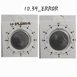 India - 2009 - 1 Rupee Bombay Mint 11.5 Oc - Error Coin