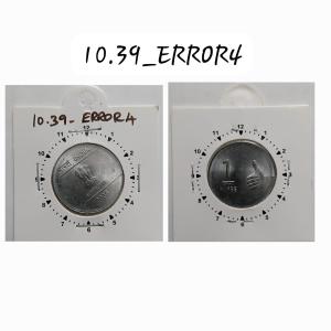 India - 2009 - 1 Rupee Noida Mint 11 Oclock - Error Coin