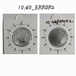 India - 2010 - 1 Rupee Hyderabad Mint Die Cr - Error Coin
