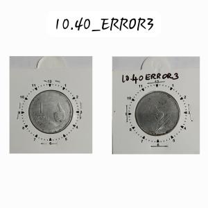India - 2010 - 1 Rupee Die Crack 11 Ocloc - Error Coin