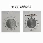 India - 2010 - 1 Rupee Noida Mint 12.5 Oclock Rotation Error Coin Used
