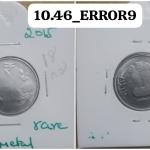 India - 2015 - 1 Rupee Calcutta Mint Ghost E - Error Coin