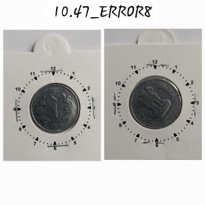 India - 2016 - 1 Rupee Noida Mint 10 O Cloc - Error Coin