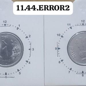 India - 2013 - 1 Rupee Hyderabad Mint 11.30 - Error Coin