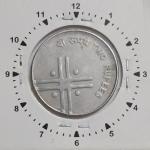 India - 2007 - 2 Rupees Hyderabad Mint 9 O Clock Rotation Error Coin UNC