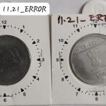 India - 2010 - 2 Rupees Mudra Hyderabad Mint 11 Oclock Rotation Error Coin Used