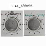 India - 2 Rupees 2010 Mudra Hyderabad Mint 1 Oclock Rotation Die Shift Error Coin Used