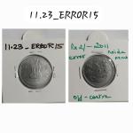 India - 2011 - 2 Rupees Noida Mint off-centre Error Coin UNC