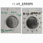 India - 2011 - 2 Rupees Hyderabad Mint 9.30 Rotation Error Coin UNC