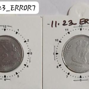India - 2011 - 2 Rupees Hyderabad Mint 1 Oclock Rotation Used - Coin