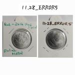 India - 2016 - 2 Rupees Hyderabad Mint Extra Metal Error Coin UNC