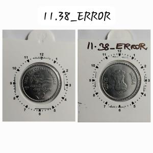 India - 2024 - 2 Rupees Noida Mint 11 Oclock Rotation Error Coin UNC