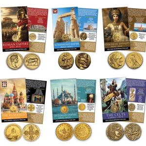Dynasty Collector Sets -Empires of World Gold Silver Plated Reproduction Atm Card Type/ Limited Edition (Set of 10 Coins)