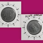 India - 1999 - 1 RUPEE Calcutta Mint 4.30 Rotation Error Coin Used